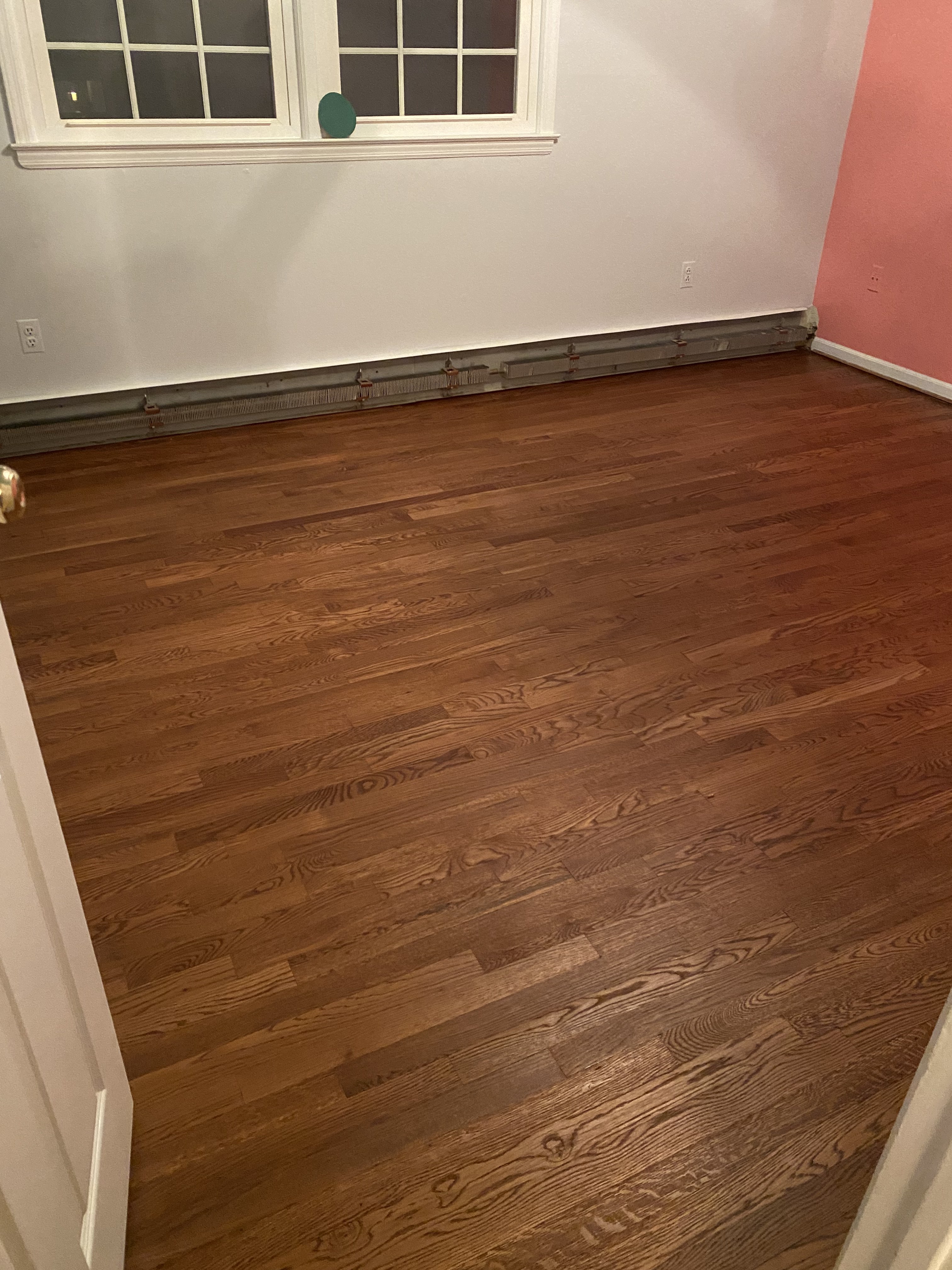 Completed hardwood refinishing project