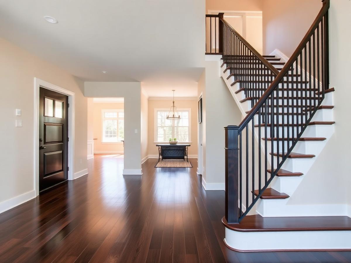 Premium hardwood floor and staircase installation